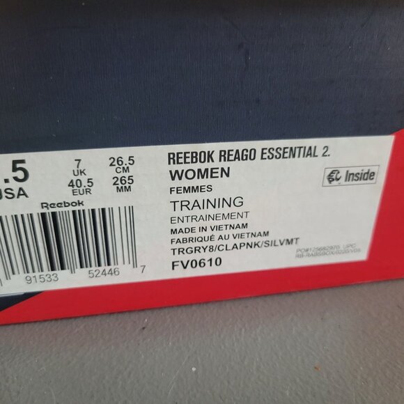 Women's NEW Reebok size 9.5 Pink/Grey with Ortholite for comfort - Picture 3 of 5